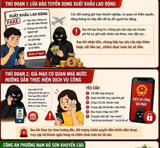 Công an phường Nam Đồ Sơn cảnh báo nhân dân cảnh giác với những “bẫy” lừa đảo trên không gian mạng